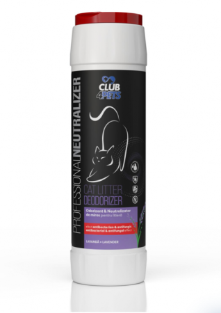 Asternut & Litiere - CLUB4PETS ODORIZANT & NEUTRALIZATOR DE MIROS PENTRU LITIERĂ, CU AROMĂ DE LAVANDĂ, Set 2x500g