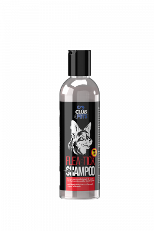 Igiena&Cosmetica - CLUB4PETS Sampon premium FLEA&TICK pentru caini adulti de toate rasele, Impotriva puricilor si a capuselor, 250 ML
