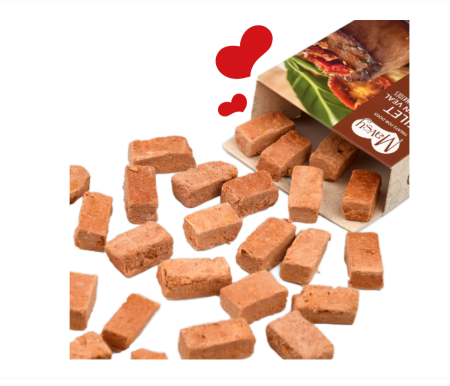 MAVSY Recompense caini FREEZE DRIED Filet Mignon de Vita cu rosii uscate 50g [2]