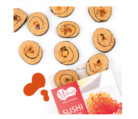 MAVSY Recompense caini FREEZE DRIED Sushi cu caviar rosu 50g [2]