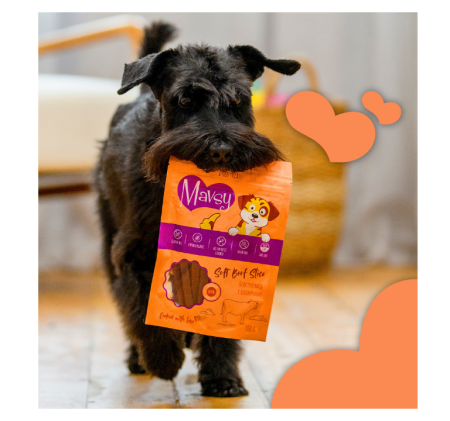 MAVSY Recompense caini Jerky Soft Slice de Vita 100g [4]