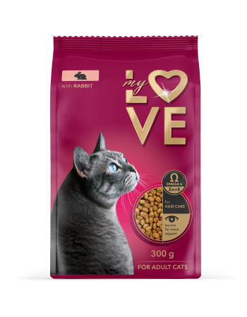 Hrana uscata - MY LOVE HRANA USCATA PISICI CU IEPURE 300g