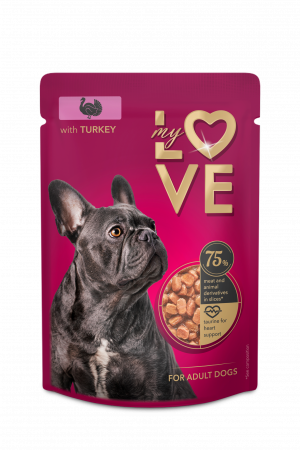 Hrana umeda - MY LOVE Plic caini Curcan in sos, Set 24x100g