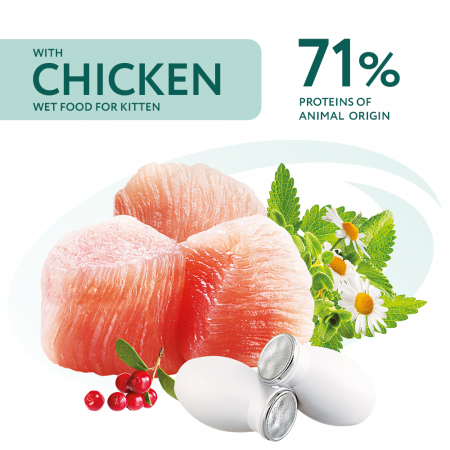 OPTIMEAL Kittens, Set 3+1 Plicuri hrana umeda pentru pisoi juniori, Gaina, 4x85g [2]