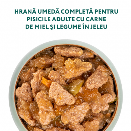 OPTIMEAL Plic hrana umeda pisici adulte, Miel si legume in jeleu, Set 12x85g [4]