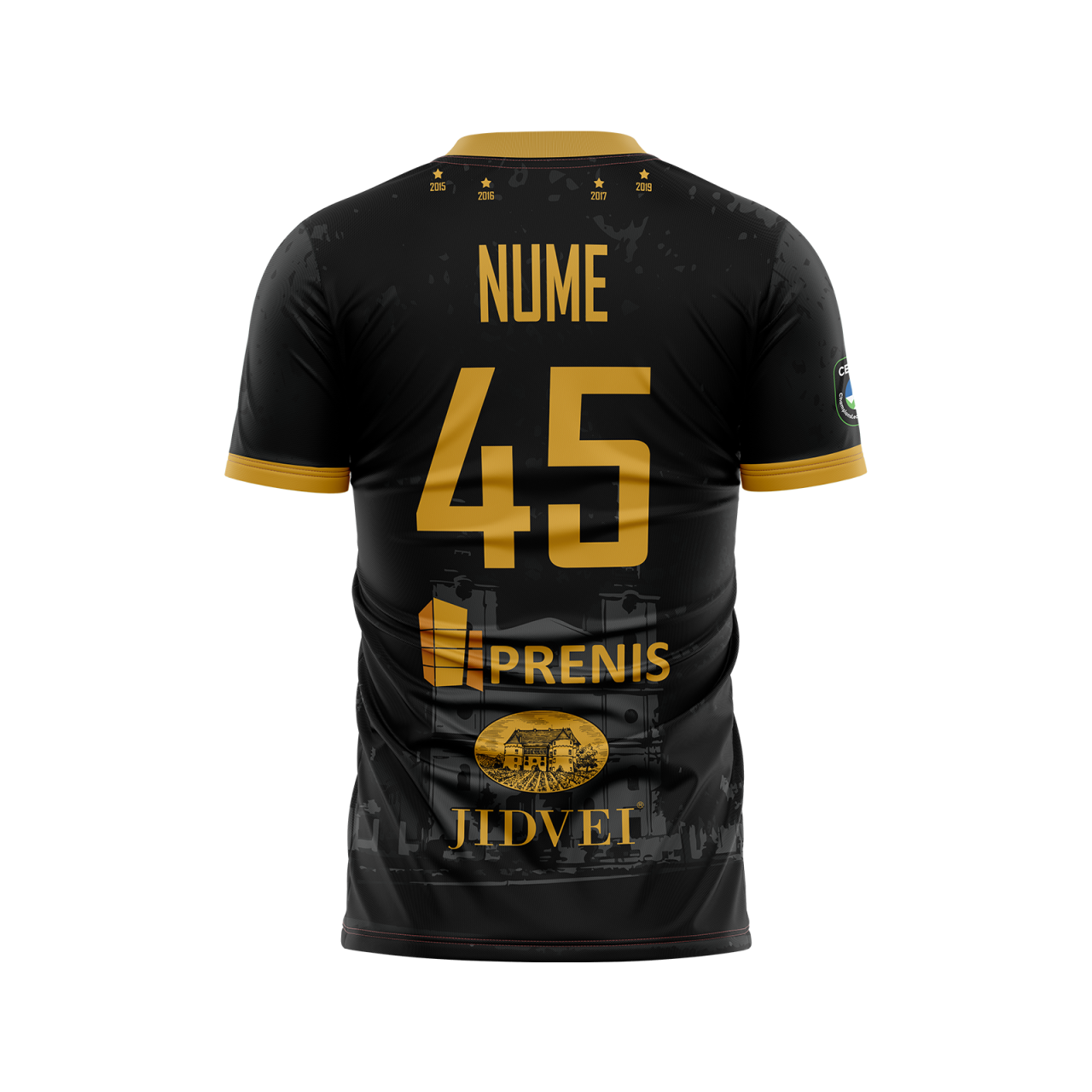 Tricou replica CSM VOLEI ALBA BLAJ negru/auriu [2]