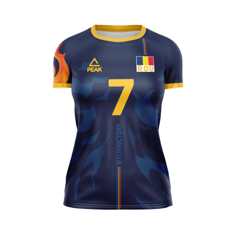 FR Volei - Tricou Joc FR Volei Feminin - Navy