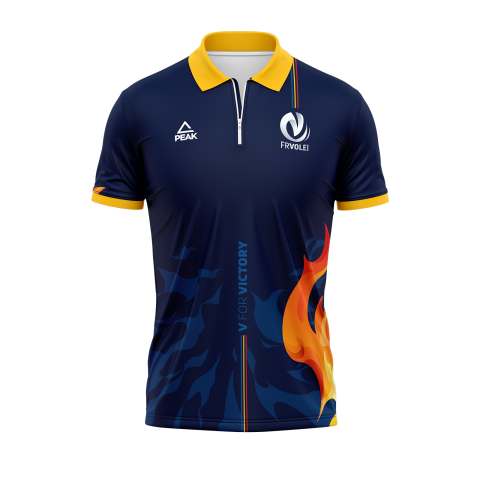 FR Volei - Tricou Polo Poly FR Volei - Navy