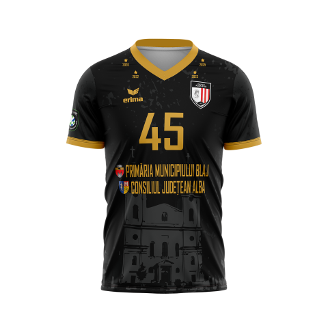 CSM Volei Alba Blaj - Tricou replica CSM VOLEI ALBA BLAJ negru/auriu