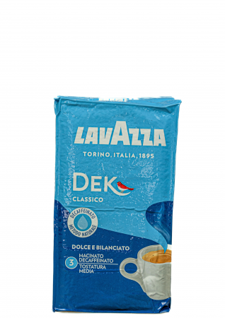 CAFEA MĂCINATĂ - Cafea Măcinată Lavazza DEK 250g