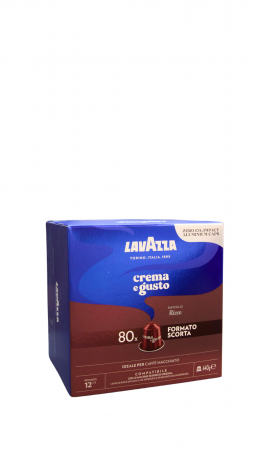 CAPSULE CAFEA - LAVAZZA CREMA E GUSTO RICCO 80 Bucăți - Compatibile Nespresso