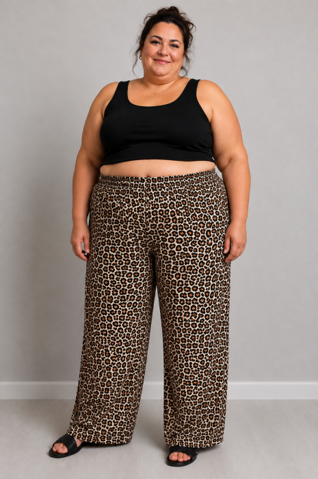 Pantalon subtire de vara animal print [3]