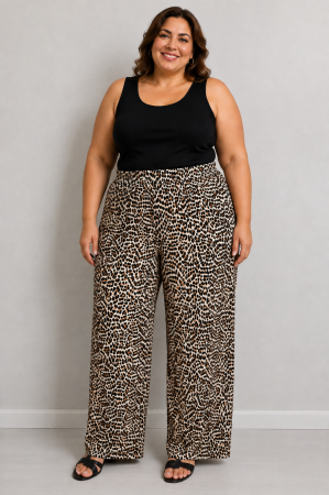 TOATE PRODUSELE - Pantalon subtire de vara animal print
