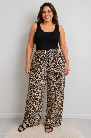 Pantalon subtire de vara animal print [1]