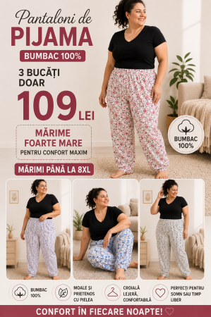 TOATE PRODUSELE - Set 3 pantaloni lungi pijama