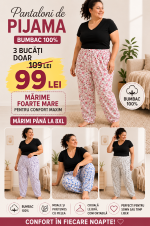 TOATE PRODUSELE - Set 3 pantaloni lungi pijama