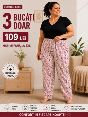 Set 3 pantaloni lungi pijama [3]