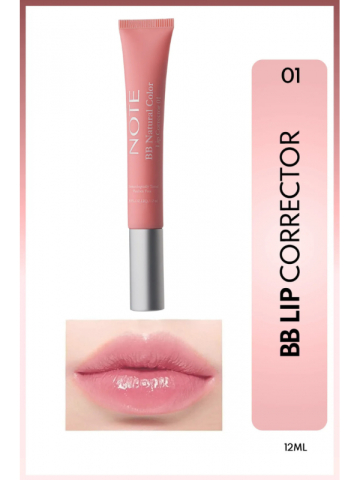 Buze - Note BB Lip Corrector 01 – Luciu de buze roz natural, hidratant și uniformizator – 12 ml