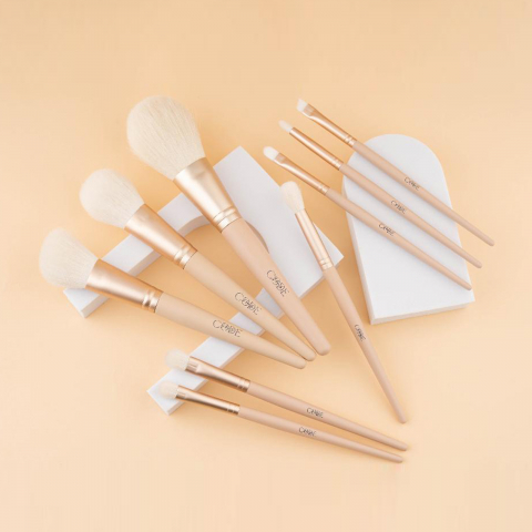 Accesorii machiaj - Set 9 Pensule de Machiaj din Păr de Capră