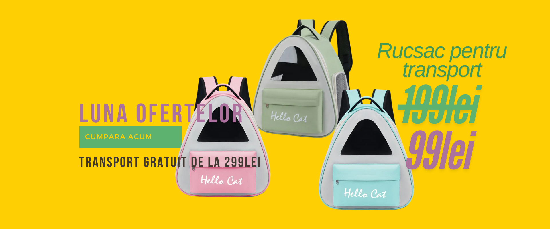 Rucsac transport pisici la reducere