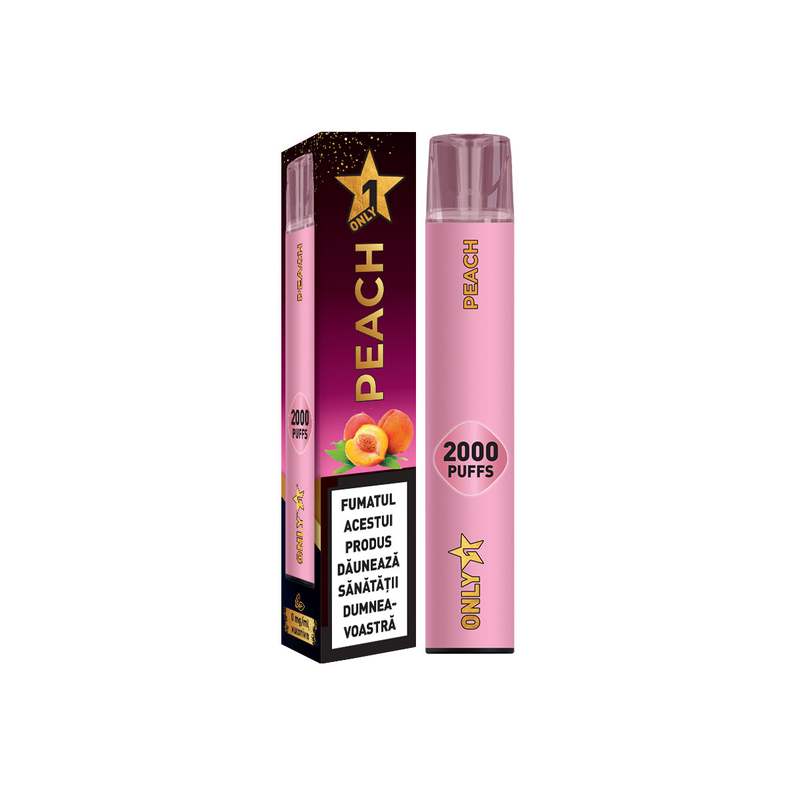 Dispozitiv pentru vapat ONLY 1 Peach cu aroma de piersica 0% nicotina [1]