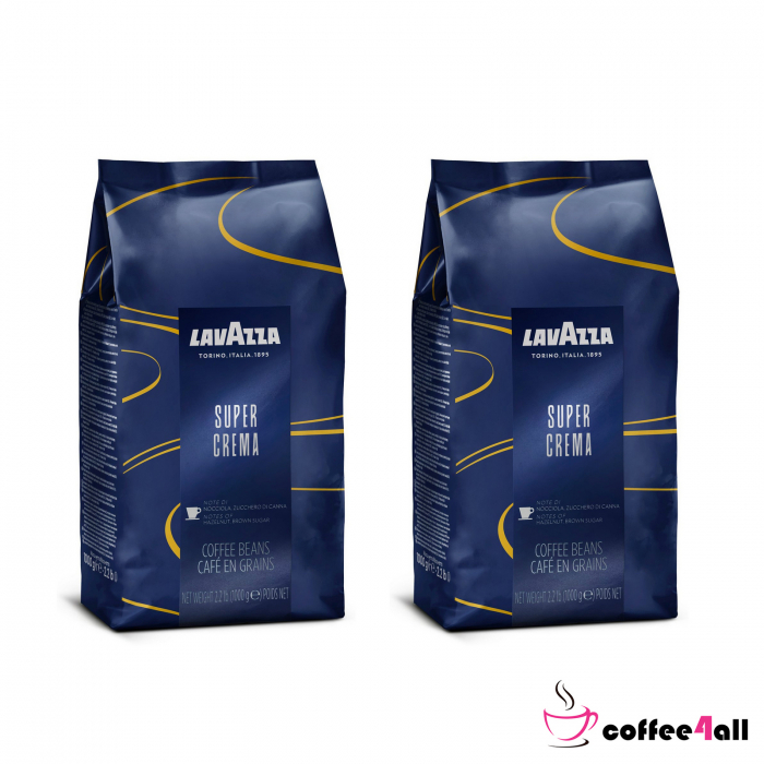Pachet 2 pungi Cafea boabe Lavazza - Super Crema, 2x1kg [1]