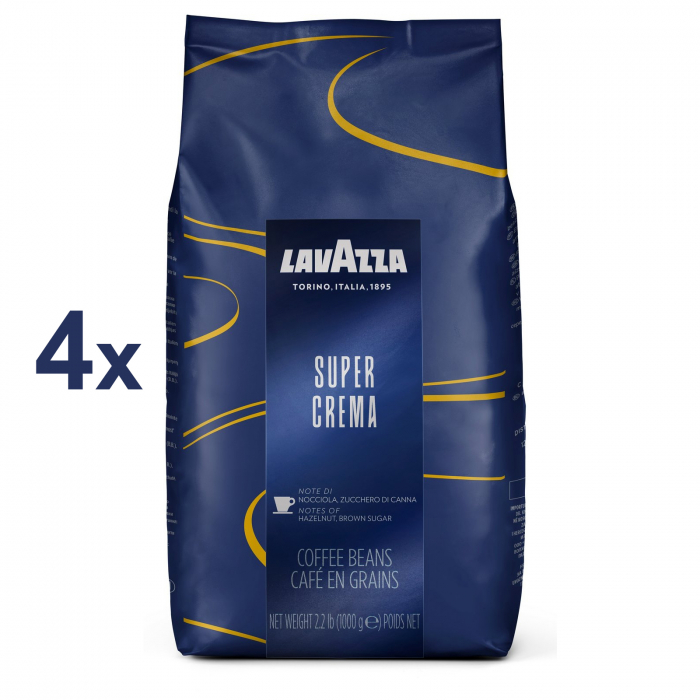 Pachet 4 pungi Cafea boabe Lavazza - Super Crema, 4x1kg [2]