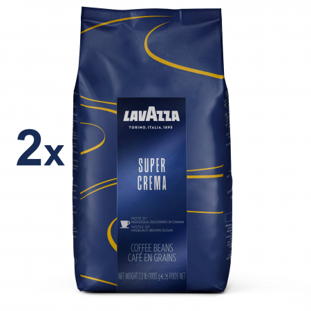 Pachet 2 pungi Cafea boabe Lavazza - Super Crema, 2x1kg [1]