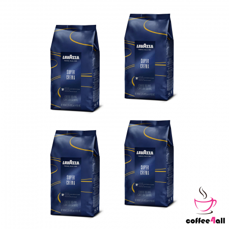 Vizualizare toate - Pachet 4 pungi Cafea boabe Lavazza - Super Crema, 4x1kg