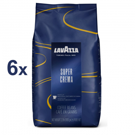 Pachet 6 pungi Cafea boabe Lavazza - Super Crema, 6x1kg [1]