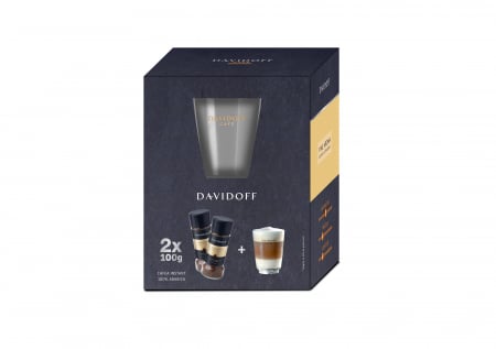 Vizualizare toate - Pachet Cafea Instant Davidoff Fine Aroma 2 x 100g & pahar transparent