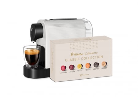 Vizualizare toate - Pachet Tchibo Cafissimo Espressor Pure Plus White Set Capsule Classic Collection 60 capsule
