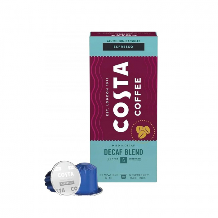 Capsule cafea COSTA COFFEE Decaf Blend, compatibile Nespresso, 10 capsule [1]