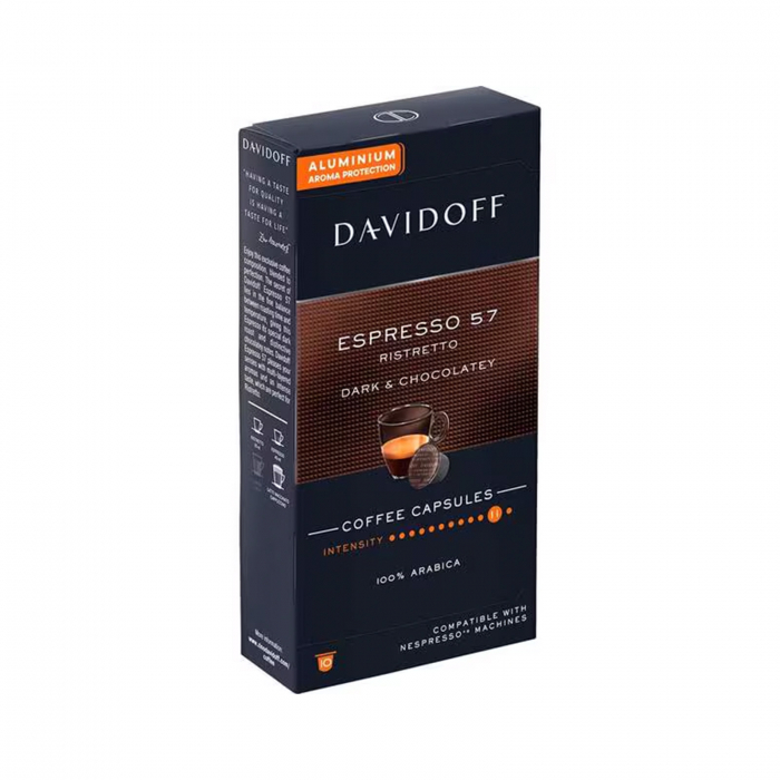 Capsule cafea Davidoff Espresso 57 Ristretto, compatibiltate Nespresso, 10 Capsule [1]