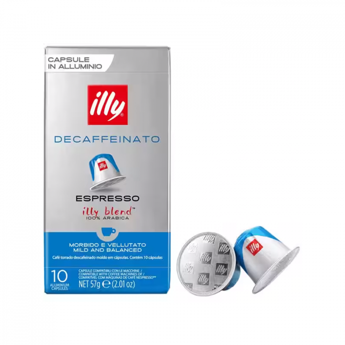 Capsule cafea ILLY Espresso Decaffeinato, compatibile Nespresso, 10 capsule, 57g [1]