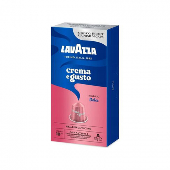 Capsule cafea LAVAZZA Crema e Gusto Dolce, compatibile Nespresso, 10 capsule [1]