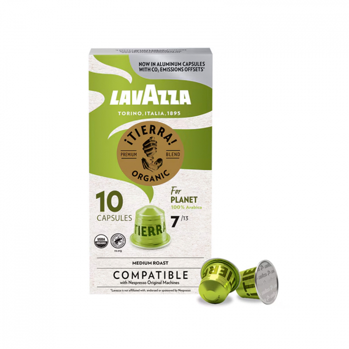Capsule cafea LAVAZZA Tierra Bio Organic For Planet, compatibile Nespresso, 10 capsule [1]