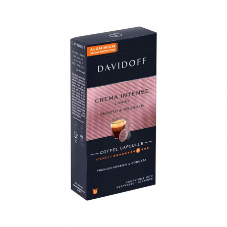 Capsule de cafea - Capsule cafea Davidoff Crema Intense Lungo, compatibiltate Nespresso, 10 Capsule