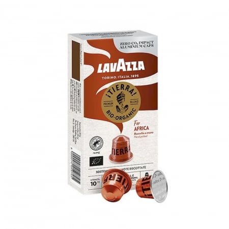 Capsule de cafea - Capsule cafea LAVAZZA Tierra Bio Organic For Africa, compatibile Nespresso, 10 capsule