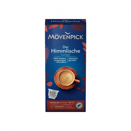 Capsule de cafea - Capsule Cafea Movenpick Der Himmlische Lungo, compatibile Nespresso, 10 capsule