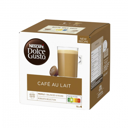 Capsule de cafea - Capsule cafea Nescafe Cafe Au Lait, compatibile Dolce Gusto, 16 capsule