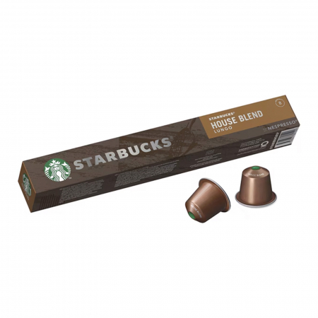 Capsule de cafea - Capsule cafea Starbucks House Blend Lungo, compatibile Nespresso, 10 capsule