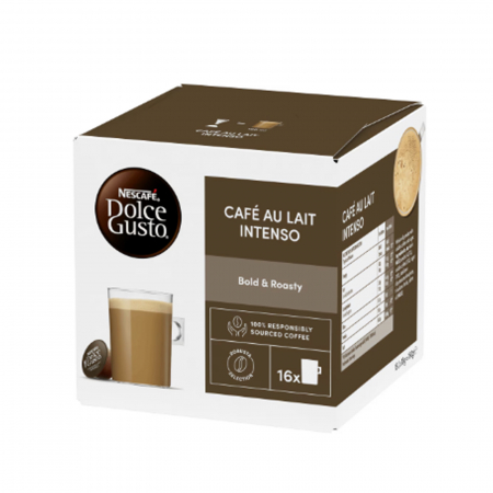 Capsule de cafea - Capsule NESCAFÉ Dolce Gusto Café au Lait Intenso – 16 capsule, cafea cu lapte