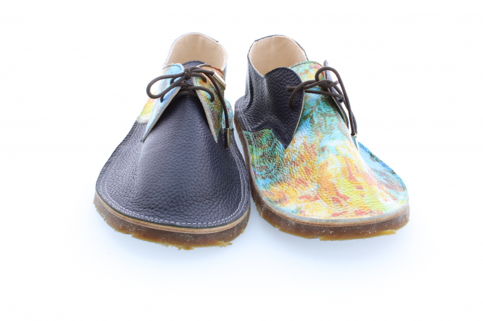 Incaltaminte minimalista de tip mers descult - barefoot din piele naturala personalizat cu print digital tip3 [2]