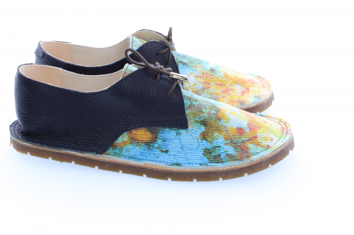 Incaltaminte minimalista de tip mers descult - barefoot din piele naturala personalizat cu print digital tip4 [3]