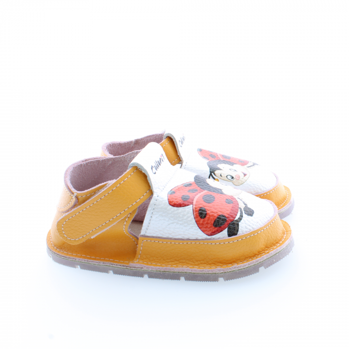 Pantofi / Sandale personalizate din piele naturala cu print digital - Buburuza [3]