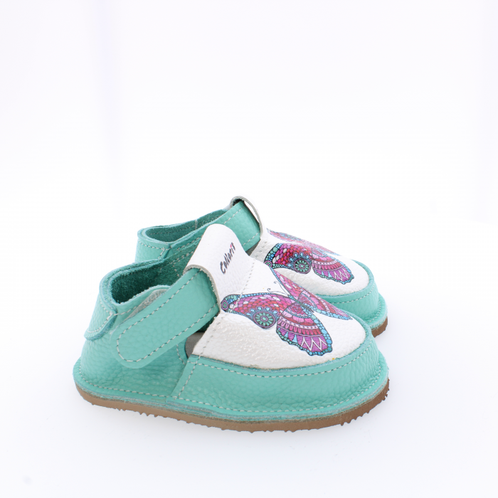 Pantofi / Sandale personalizate din piele naturala cu print digital - Fluture [3]