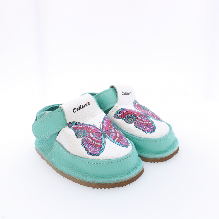 Pantofi / Sandale personalizate din piele naturala cu print digital - Fluture [2]