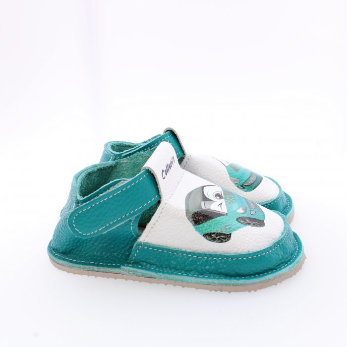 Pantofi / Sandale personalizate din piele naturala cu print digital - Masina [3]