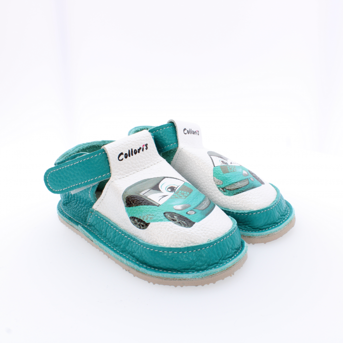 Pantofi / Sandale personalizate din piele naturala cu print digital - Masina [2]